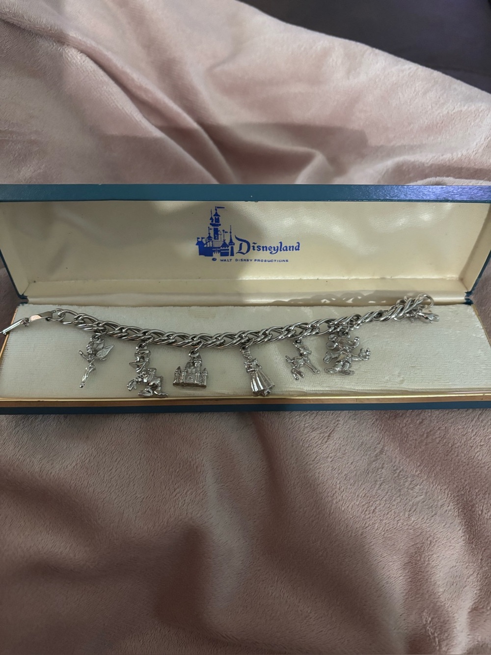 Disney Silver Charm Bracelet with Minnie, Bambi & Lady Charms